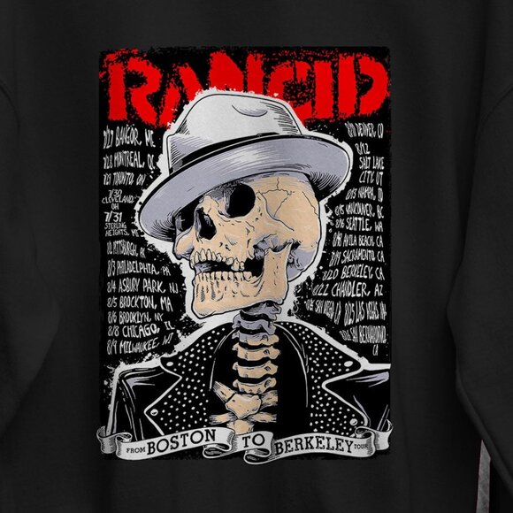 Rancid Boston Berkeley Punk Rock Band Tour Streetwear Music Graphic Sweatshirt - Picture 2 of 5